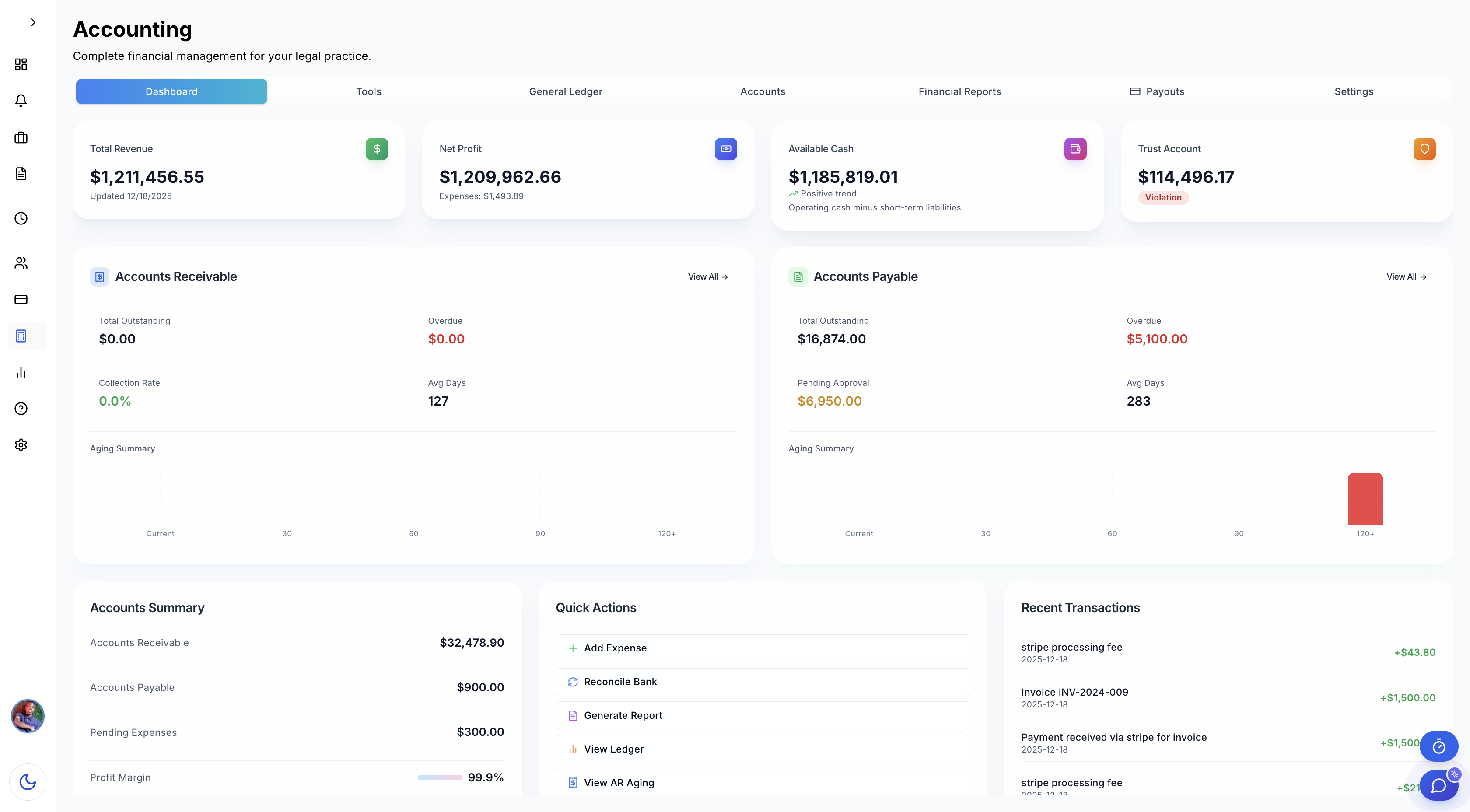 Accounting Dashboard